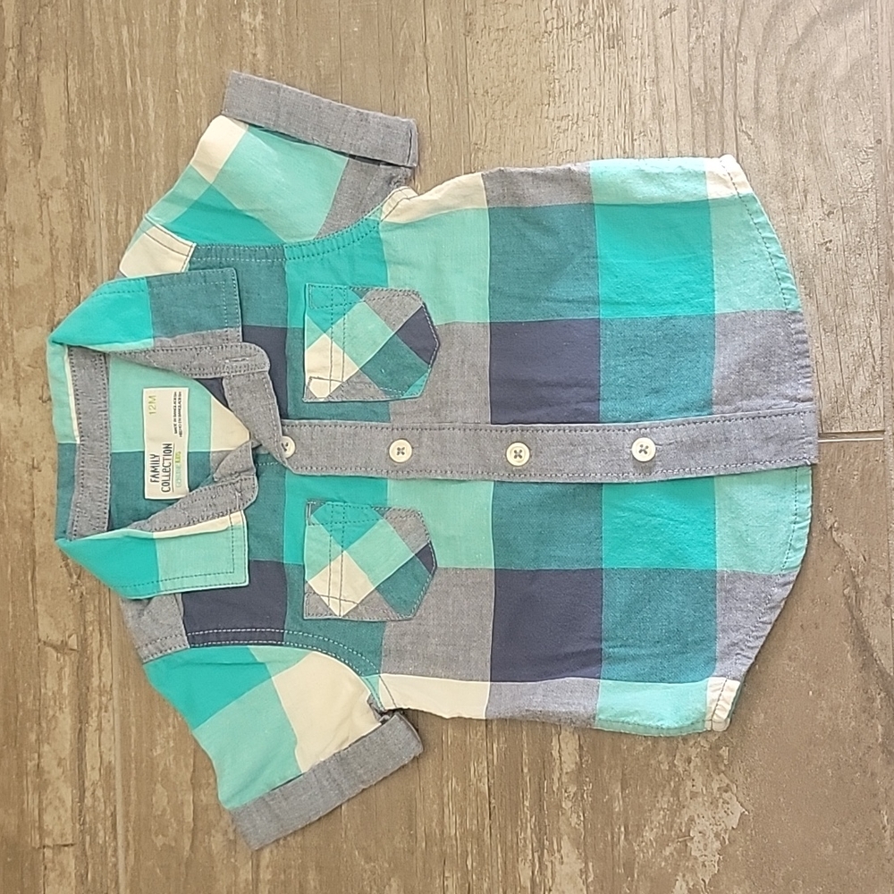 Toddler button up short sleeve